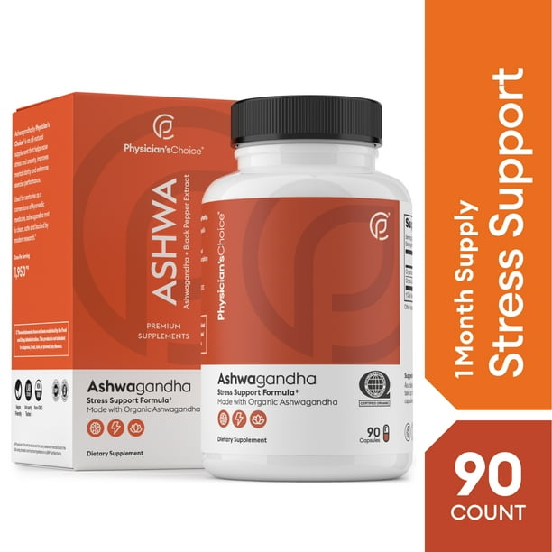 Physician's Choice Ashwagandha Herbal Supplements, 3 capsules Per