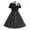 Black, variant on IBTOM CASTLE Girls 1950s Vintage Polka Dot Strawberry Swing Dress with Pockets Kids Girls Dress 1950s Retro Dress Short Sleeve Ruffle Tea Party Dress Red