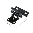 thumbnail image 5 of LOLIPPYY 2pcs Self Closing Cabinet Door Hinges, 1/2 Inch Black Overlay Hinges With Screws For Kitchen And Bathroom Cupboard Doors, 5 of 8