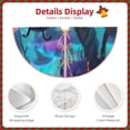 thumbnail image 3 of Daiia Cute Fuzzy Fantasy Creatures Drawing Merry Christmas Tree Skirt , Xmas Large Lace-up Tree Skirt, Santa Snowflakes Rustic Home Decorations New Year Party Farmhouse Decor-36", 3 of 6