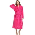 thumbnail image 3 of HEARTNICE Womens Fleece Robes, Plush Long Bathrobe Soft Warm Robes,(Rose,2XL-3XL), 3 of 5