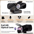 thumbnail image 3 of 4K Webcam for PC, Ultra HD 4K Collaboration and Streaming Webcam, PDAF Autofocus, Noise-Cancelling Mics, 105° FOV, Auto Light Correction, USB-A, Privacy Cover, Conferencing and Video Calling, 3 of 6