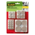 thumbnail image 1 of Scotch®  Felt Pads Value Pack, SP845-NA, beige, assorted sizes, 162 per pack, 1 of 6