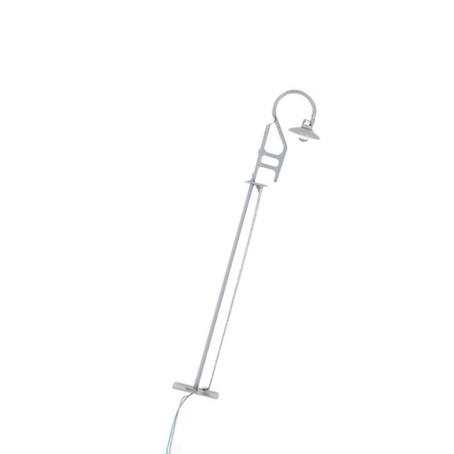 Cateissary Modelo de luz de ferrocarril con escalera para manualidades al aire libre, farola LED para jardín, lámparas de parque de un solo Decoración Gris (Luz Cálida)