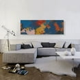 thumbnail image 2 of ARTCANVAS Blue Teal Mustard Orange Pink Panoramic Canvas Art Print - Size: 60" x 20" (1.50" Deep), 2 of 9
