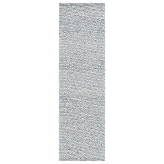 SAFAVIEH Natura Mitchell Diamond Runner Rug, Grey, 2'3" x 8'