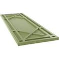 thumbnail image 6 of Ekena Millwork 12"W x 75"H True Fit PVC Bungalow Fixed Mount Shutters, Moss Green (Per Pair - Hardware Not Included), 6 of 7