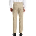 thumbnail image 3 of INSPIRE CHIC Men's Business Plaid Lightweight Regular Fit Flat Front Checked Pants 30 Khaki, 3 of 7