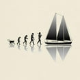 thumbnail image 3 of CafePress - Sailing Evolution Light T Shirt - Men's Classic Graphic T-Shirt, 3 of 4