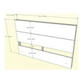 thumbnail image 4 of Mystik 3 Piece Queen Size Bedroom Set Walnut & Charcoal, 4 of 7