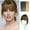 Light Brown, variant on Clip in Bangs for Women 100% Human Hair Extensions French Bangs Flat Neat Bangs Fringe with Hairpieces Clip on Curved Bangs for Daily Wear