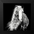 thumbnail image 2 of PHBurchett 12x12 Black Modern Framed Museum Art Print Titled - Black and White Horse Portrait I, 2 of 5