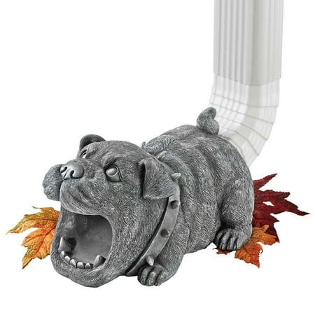 Bulldog Gutter Downspout Statue
