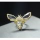 thumbnail image 5 of BRIGHTFUFU Anillos de personalidad de mujer Anillo de dedo índice ajustable Elegante anillo en forma de abeja Joyería de moda para niña para decoración (dorado), 5 of 7