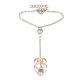thumbnail image 3 of Pulsera con anillo grande de cristal dorado para mujer, cadena de muñeca, joyería, cadena para la muñeca, 3 of 3