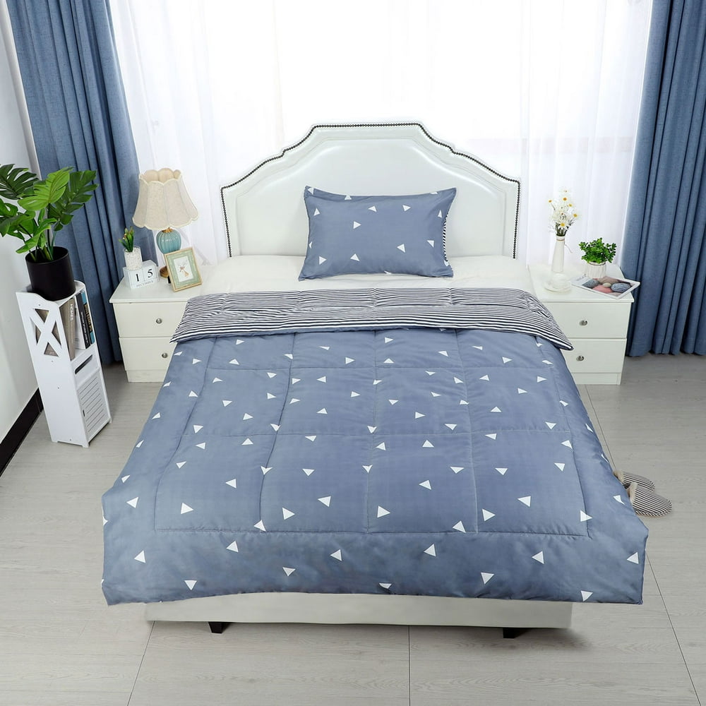 3-Piece Reversible Bedding Comforter Set Triangles Bed in a Bag ...