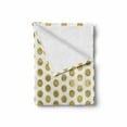 thumbnail image 2 of Polka Dots Soft Flannel Fleece Throw Blanket, Traditional Wide Spared Polka Dotted Spotted and Stained Pattern, Cozy Plush for Indoor and Outdoor Use, 50" x 70", Pale Coffee and White, by Ambesonne, 2 of 6