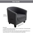 thumbnail image 2 of CHUNTIAN 2 Piece Club Chair Slipcover Stretch Barrel Chair Covers Solid Tub Chair Slipcovers Soft Armchair Covers Removable Furniture Protector Arm Chair Cover for Living Room,Green, 2 of 5
