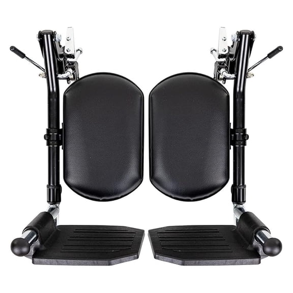 Elevating Wheelchair Footrests with Padded Calf Pads (2 Pack) - Ultimate Leg Rest Accessory Replacement Parts for Wheelchairs - Foot Plates for Enhanced , Mobility, and Support