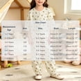 thumbnail image 2 of Cethrio Girls' Knitted Pajama Sets, Crew Neck Casual 3/4 Sleeve Printed Kids' Sleepwear Brown Size 1-2 T, 2 of 4