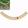 thumbnail image 3 of 2.8M WELCOME HOME Banner Swallowtail Flags Burlap Banner for Home Decoration Family Party, 3 of 9