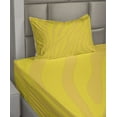 thumbnail image 2 of Ambesonne Zebra Print Fitted & Top Sheet Set with Sham, Animal Skin Lines, Yellow and Mustard, 2 of 4