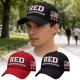 thumbnail image 1 of Gorra de béisbol – Gorra informal, estampado rojo de arte patriótico, ligera y cómoda para el día a día, uso duradero para el día a día, 1 of 9