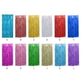 thumbnail image 4 of Versatile Aluminium Foil Photo Backdrop For Various Occasions Backdrop Fringe Curtain Shimmer Shimmer Metallic Streamers Curtain Lake Blue 8.2ft 1pc, 4 of 9