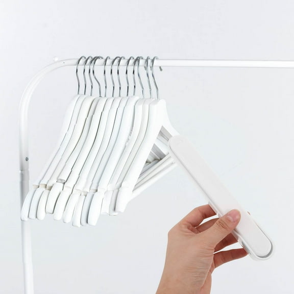 LOLIPPYY Clothes Hangers Space Saving 1Set Hanger Organizer Foldable Design for Adults and Kids White