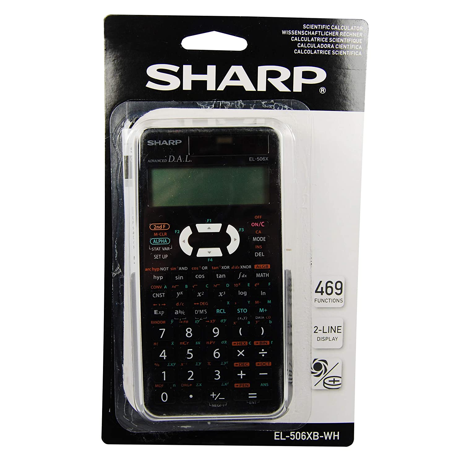 Sharp 2LINE 449 Function Scientific Calculator EL506XB