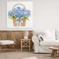 thumbnail image 3 of Stupell Industries Shabby Chic Pretty Blue Hydrangea Picnic Basket Canvas Art, 36 x 36, by Petals Prints Design, 3 of 8