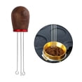 thumbnail image 4 of Aguja niveladora para prensar café con mango de madera maciza. Herramienta para dispensar café molido. Madera de nogal, 4 of 9