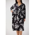 thumbnail image 5 of TIYOMI Women's Fall Maxi Dress Plus Size 5x Black Floral Long Sleeve V Neck Adjustable Drawstring Dress Flowy Cocktail Party Dresses for Curvy Women Maxi Fall Spring Formal Dresses 5XL 28W, 5 of 7