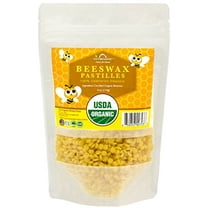 US Organic Beeswax Yellow Pastille, 100% Pure Certified USDA Organic, 4oz