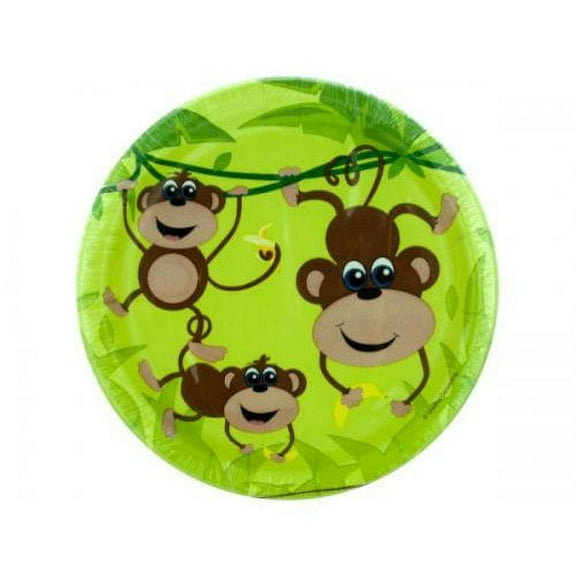 Monkey Jungle Small Paper Plates (10ct)