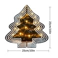 thumbnail image 2 of Stylish Metal Hanging Christmas Tree Wind Spinner - Festive Garden Decoration with Concentric Glow and Adorned Design for Yard, 2 of 7