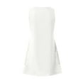 thumbnail image 6 of qucoqpe Summer Dresses for Women Casual V Neck Sleeveless Flowy T-Shirt Dress Beach Vacation Sundress with Pockets, 6 of 7