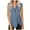 Blue, variant on QUINDOS Womens Shirts Yoga Summer Blue Fashion Casual Solid Vest Zipper Round-Neck Loose Sleeveless T-shirt Pullover Tops Womens Tank Tops