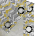 thumbnail image 4 of Ambesonne Vintage Grommet Curtain, Home Style Zig Zag, 50" x 72", Grey Yellow, 4 of 6