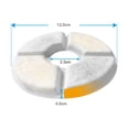 thumbnail image 3 of 8-Pack Pet Water Dispenser Replacement Filters - 12.5cm Diameter Round Filters with Cotton, Activated Carbon & Resin for Removing Hair, Debris & Dirt - Compatible with Most Cat & Dog Water Fountains, 3 of 7