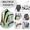 thumbnail image 6 of Yspwyqan Backpack for Little Boys, Green Axolotl 17" Cute Daypack, 600D Polyester Kids Backpack with Front Pocket for Preschool Kindergarten Travel Hiking, 6 of 7