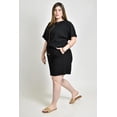 thumbnail image 3 of Conjunto blusa y short con textura Roman Fashion /Tallas Extras, 4375 (Negro) negro 38, 3 of 6