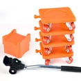 thumbnail image 2 of Cxui Furniture Lifter Tool, Heavy-Duty Furniture Movers - 4-Wheel Panel with 360° Rotatable Casters, Floor Protection System for Large Item Relocation Orange, 2 of 9