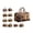 02#A, variant on AURIGATE Highland Cow Quilted Cloth Duffle Bag, Large Capacity Vintage Farm Animal Print Handheld Weekender Bag, Overnight Carry Bag for Gym, Camping, Outdoor Travel & Daily Use