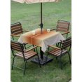 thumbnail image 4 of Outdoor Tablecloth with Umbrella Hole for Patio/Picnic/Party/Camping, Burnt Orange Grey Ombre Waterproof Table Cloth Square Cover Washable, Farmhouse Gradient Minimalist (54"x 54"), 4 of 8