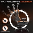 thumbnail image 6 of JONPONY Big and Tall 500lbs Gaming Chair with Bluetooth Speakers, Gamer Chair with Footrest and Lumbar Support & 360-Swivel Seat, Ergonomic Gamer Chair with Headrest, Orange, 6 of 9