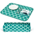 thumbnail image 3 of Bambusi Microfiber Dish Drying Mat for Kitchen Counter, Reversible Dish Drainer Mat, 18 x 14 Inch Teal Green, 3 of 11