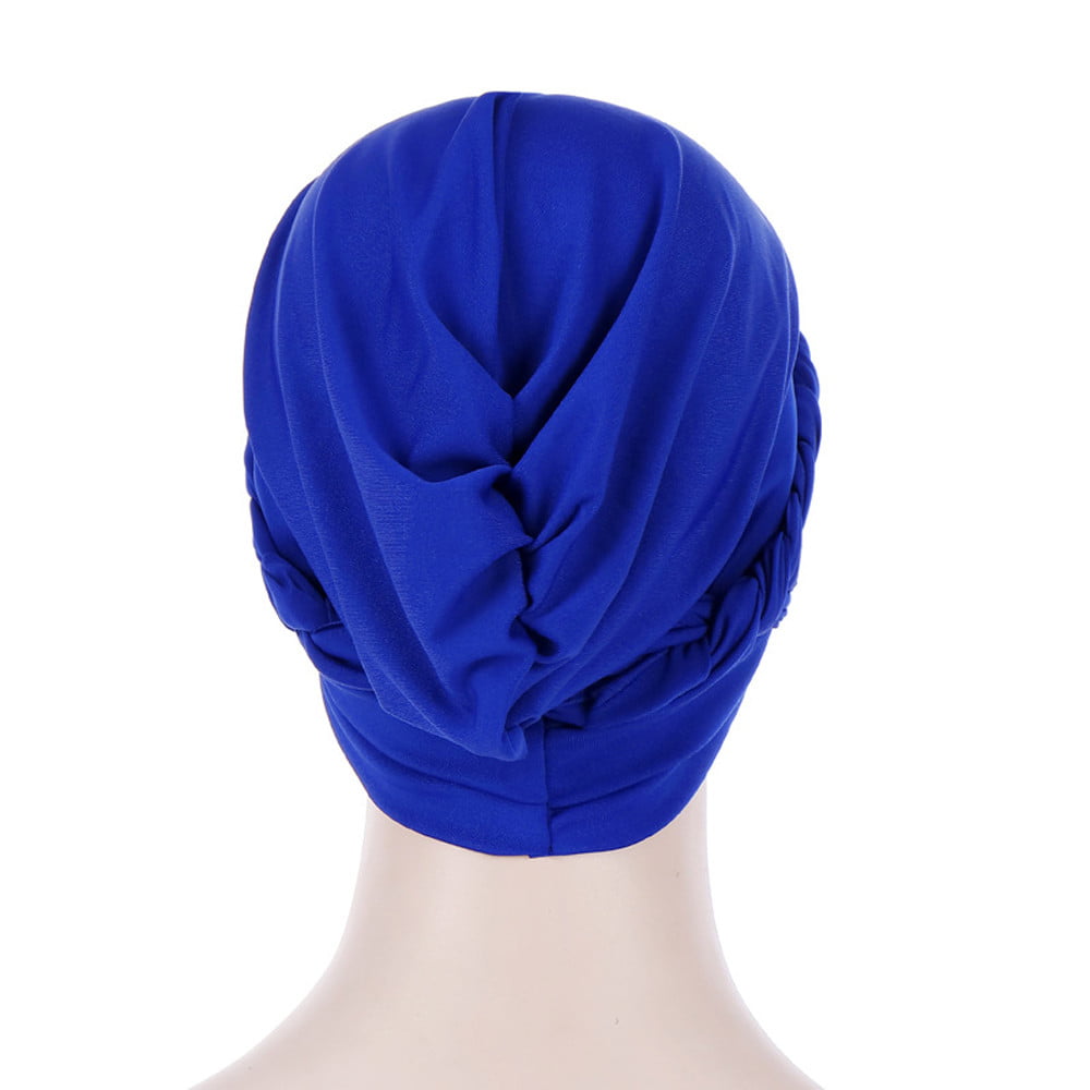 Sunshinehomely Women India Hat Muslim Solid One Tail Chemo Beanie Scarf Turban Warm Wrap Cap