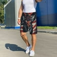 thumbnail image 6 of Rocae Modern USA Deer Head for Men's Soft Sleep Pajama Shorts, Waistband and Pockets-Small, 6 of 6
