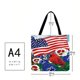 thumbnail image 4 of Bolso Tote Hombro Gran Capacidad Lino Con Flores Y Pájaros (40 * 40 Cm), 4 of 4